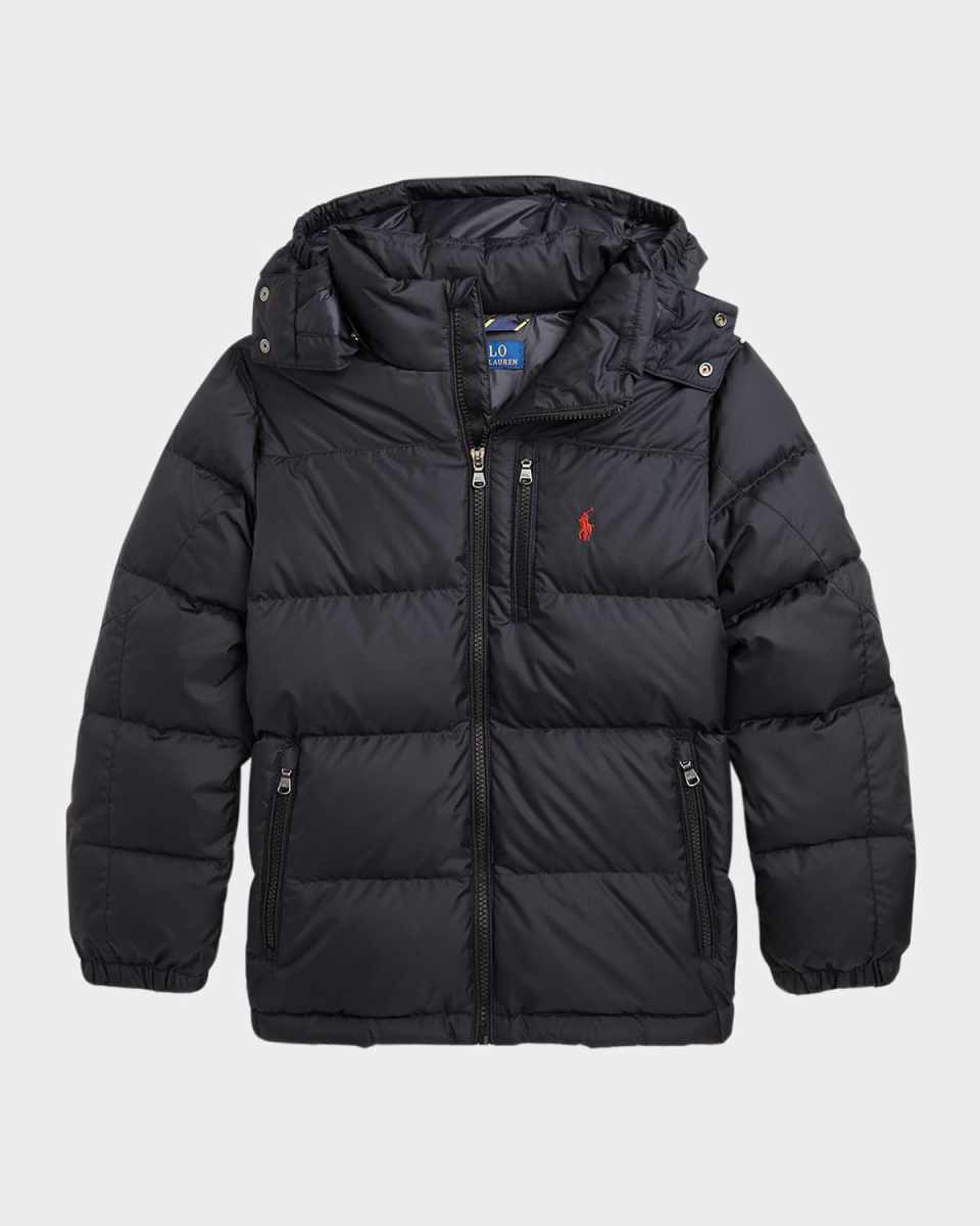 Boy's Recycled Nylon Puffer Bomber Jacket, Size S-XL